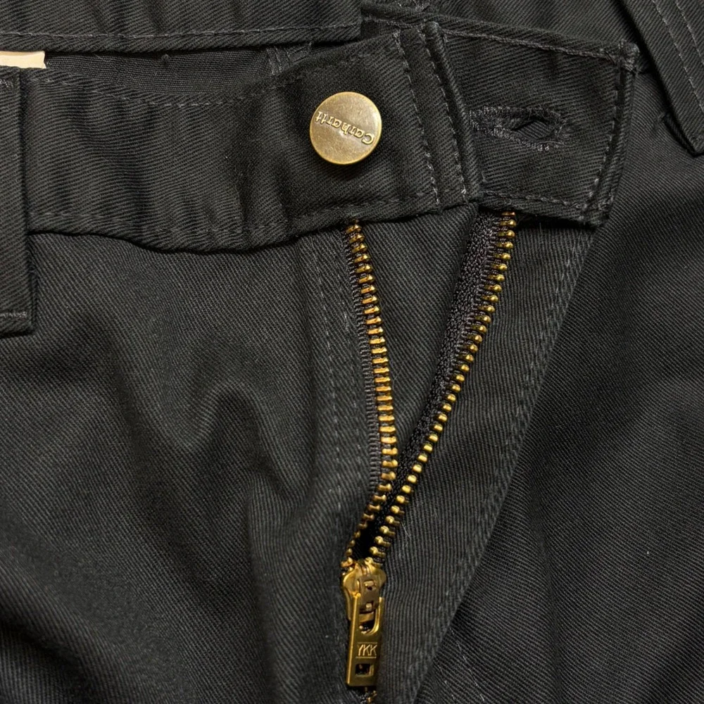 Carhartt WP Black Blended Twill‎ Work Pants Black Mens 44x30 Straight Leg